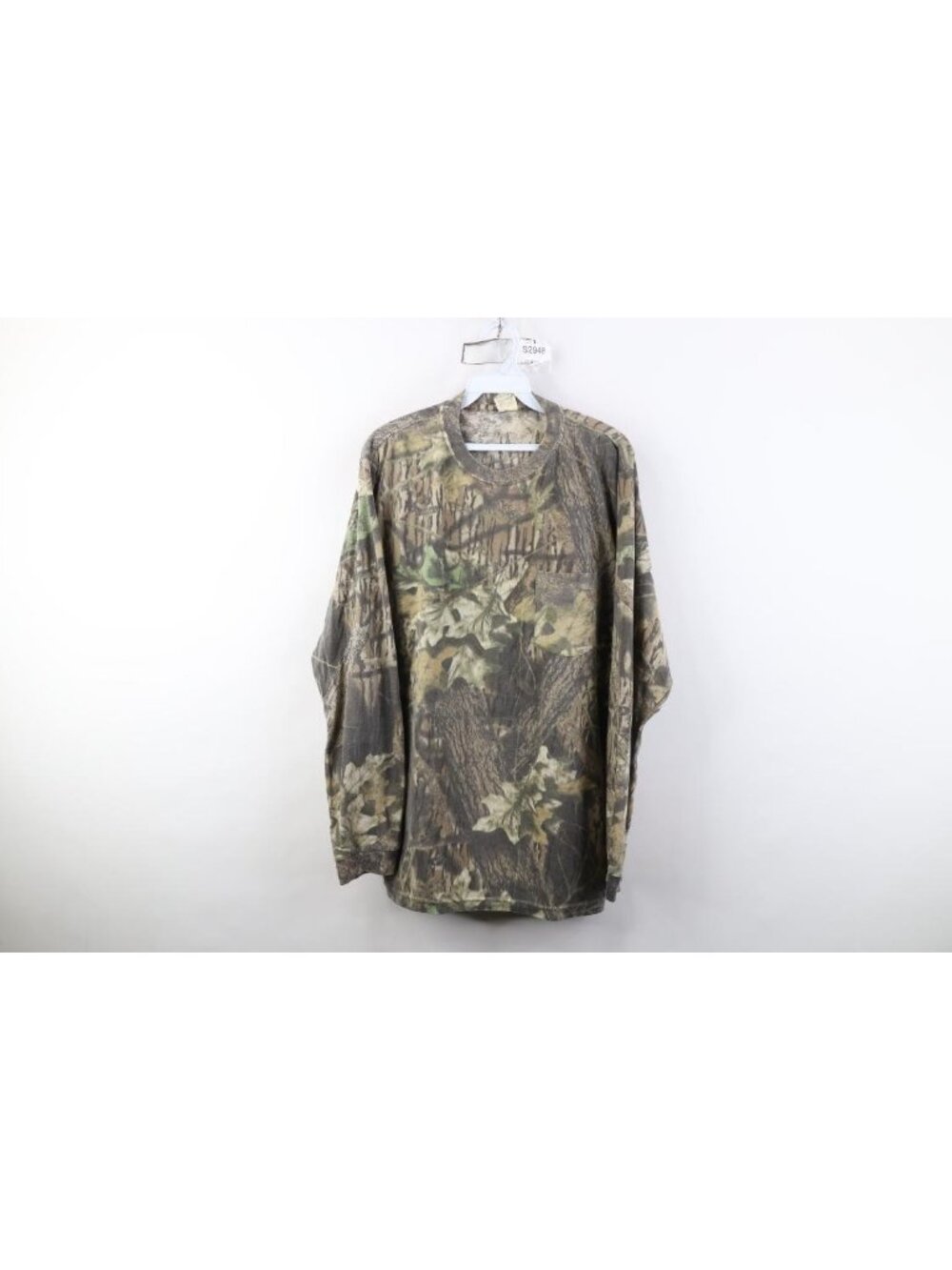 Vintage 90s Streetwear Mens Large Faded Mossy Oak Camouflage Long Sleeve T-Shirt